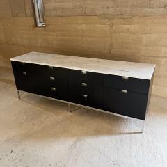 Florence Knoll 1960s Knoll Credenza Ebonized Wood Marble Florence Knoll Design - 3506467