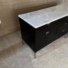 Florence Knoll 1960s Knoll Credenza Ebonized Wood Marble Florence Knoll Design - 3506469