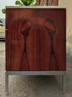 Florence Knoll 74 Long Calacatta Marble Rosewood Florence Knoll Executive Credenza Cabinet - 3617213