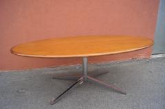Florence Knoll Custom Oval Walnut and Chrome 2480 Table Desk by Florence Knoll - 893224