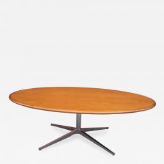 Florence Knoll Custom Oval Walnut and Chrome 2480 Table Desk by Florence Knoll - 917389