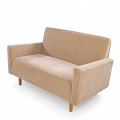Florence Knoll Early Florence Knoll Mid Century Mohair Settee Sofa - 4261632