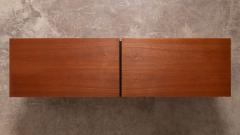 Florence Knoll Florence Knoll 6 Drawer Double Dresser in Teak with Satin Nickel Base 1960s - 3859298