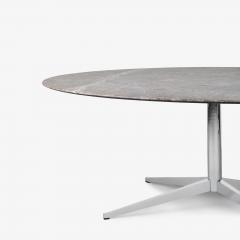 Florence Knoll Florence Knoll 78 Oval Dining Table in Gray Marble - 3962299