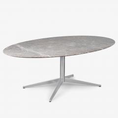 Florence Knoll Florence Knoll 78 Oval Dining Table in Gray Marble - 3962300