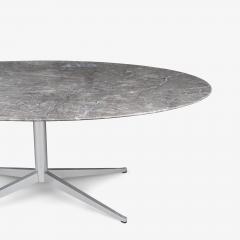 Florence Knoll Florence Knoll 78 Oval Dining Table in Gray Marble - 3962301