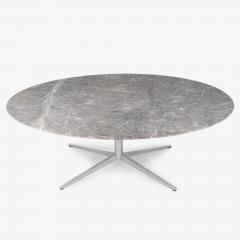 Florence Knoll Florence Knoll 78 Oval Dining Table in Gray Marble - 3962302