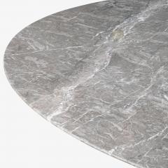 Florence Knoll Florence Knoll 78 Oval Dining Table in Gray Marble - 3962303