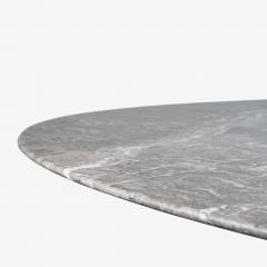 Florence Knoll Florence Knoll 78 Oval Dining Table in Gray Marble - 3962305