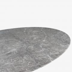 Florence Knoll Florence Knoll 78 Oval Dining Table in Gray Marble - 3962306