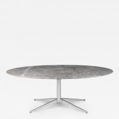 Florence Knoll Florence Knoll 78 Oval Dining Table in Gray Marble - 3964243