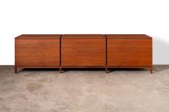 Florence Knoll Florence Knoll Architectural 9 Drawer Triple Dresser in American Walnut 1961 - 3728637