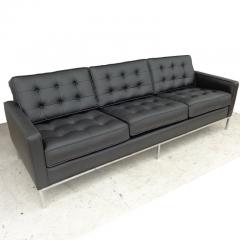 Florence Knoll Florence Knoll Black Leather Sofa - 2732441