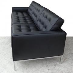 Florence Knoll Florence Knoll Black Leather Sofa - 2732446