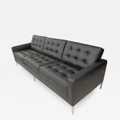 Florence Knoll Florence Knoll Black Leather Sofa - 2734958