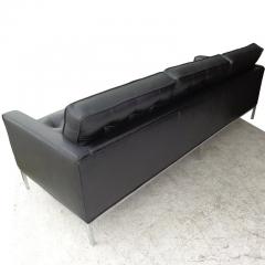 Florence Knoll Florence Knoll Black Leather Sofa - 3527853