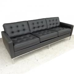 Florence Knoll Florence Knoll Black Leather Sofa - 3527854