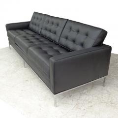 Florence Knoll Florence Knoll Black Leather Sofa - 3527856