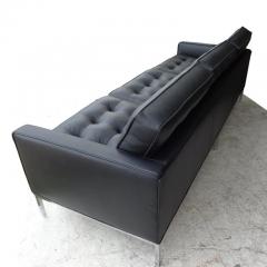 Florence Knoll Florence Knoll Black Leather Sofa - 3527857