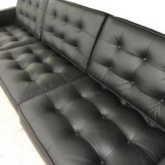 Florence Knoll Florence Knoll Black Leather Sofa - 3527859