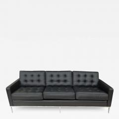 Florence Knoll Florence Knoll Black Leather Sofa - 3530155