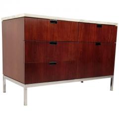 Florence Knoll Florence Knoll Brazilian Rosewood and Calcutta Marble Credenza - 445180