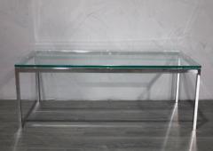 Florence Knoll Florence Knoll Chrome and Glass Cocktail Table Signed - 2748107