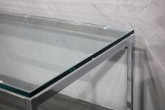 Florence Knoll Florence Knoll Chrome and Glass Cocktail Table Signed - 2748112
