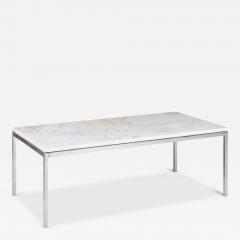 Florence Knoll Florence Knoll Coffee Table in Calacatta Marble Chrome - 4085348