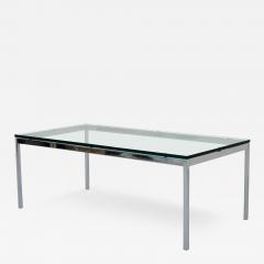 Florence Knoll Florence Knoll Coffee Table in Glass and Chrome USA 1970s - 3662010