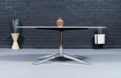 Florence Knoll Florence Knoll Italian Carrara Marble Chrome Dining Table or Desk - 4442447