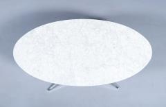 Florence Knoll Florence Knoll Italian Carrara Marble Chrome Dining Table or Desk - 4442448