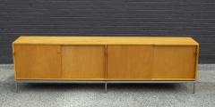 Florence Knoll Florence Knoll Maple Credenza with Leather Pulls and Oak Drawers Early 1950s - 2197866