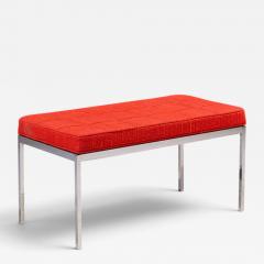 Florence Knoll Florence Knoll Mid Century Chrome Two Seat Bench - 4825247
