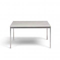 Florence Knoll Florence Knoll Mid Century Chrome and Marble Top Coffee Table - 4827551