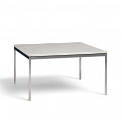 Florence Knoll Florence Knoll Mid Century Chrome and Marble Top Coffee Table - 4827666