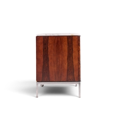 Florence Knoll Florence Knoll Mid Century Rosewood Marble and Chrome Executive Cabinet Credenza - 4729783