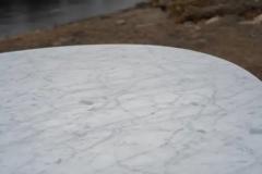 Florence Knoll Florence Knoll Mid Century Satin Oval Carrara Marble 78x48 Dining Table or Desk - 3947380