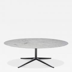 Florence Knoll Florence Knoll Mid Century Satin Oval Carrara Marble 78x48 Dining Table or Desk - 3948537