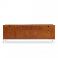 Florence Knoll Florence Knoll Mid Century Teak and Chrome File Credenza - 4475923