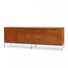 Florence Knoll Florence Knoll Mid Century Teak and Chrome File Credenza - 4475924