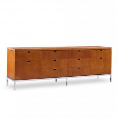 Florence Knoll Florence Knoll Mid Century Teak and Chrome File Credenza - 4476454