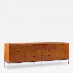 Florence Knoll Florence Knoll Mid Century Teak and Chrome File Credenza - 4476457