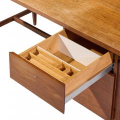 Florence Knoll Florence Knoll Mid Century Walnut Executive Desk - 4569960