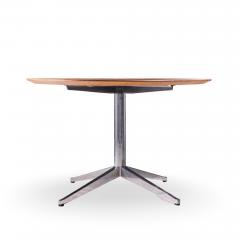 Florence Knoll Florence Knoll Mid Century Walnut and Chrome Oval Dining Table - 4529280