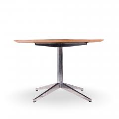 Florence Knoll Florence Knoll Mid Century Walnut and Chrome Oval Dining Table - 4529282