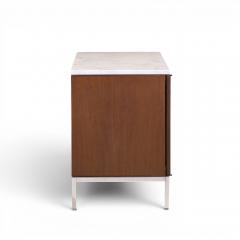 Florence Knoll Florence Knoll Mid Century Walnut and Marble Credenza - 4572740