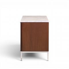 Florence Knoll Florence Knoll Mid Century Walnut and Marble Credenza - 4572741