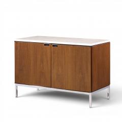 Florence Knoll Florence Knoll Mid Century Walnut and Marble Credenza - 4572743