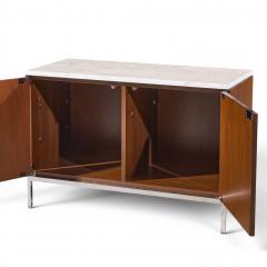Florence Knoll Florence Knoll Mid Century Walnut and Marble Credenza - 4572747